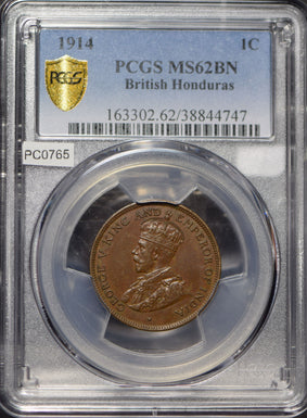 British Honduras 1914 Cent PCGS MS62BN PC0765 combine shipping