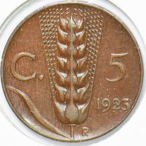 Italy 1923 5 Centesimi Vittorio Emanvele III 292963 combine shipping