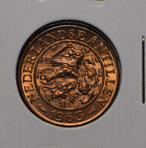 Netherlands Antilles 1963 Cent Lion animal  291691 combine shipping