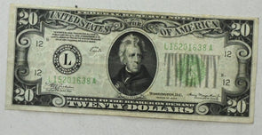 US 1934 $20 VF Federal Reserve Notes RN0110 combine shipping