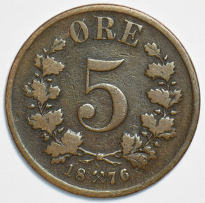 Norway 1876 5 Ore 153268 combine shipping