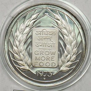 Republic India 1973 20 Rupees FAO. KM 240. 0.500 silver. 0.4823 ASW BU0631 combi
