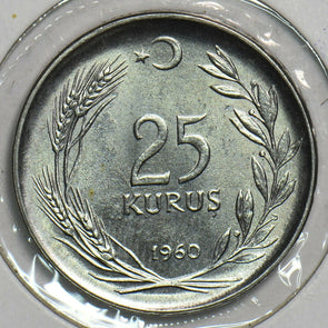 Turkey 1960 25 Kurush BU 491343 combine shipping