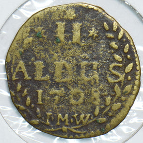 German States 1708 2 Albus Lion animal PFALZ-ELECTORAL PFALZ 299043 combine ship
