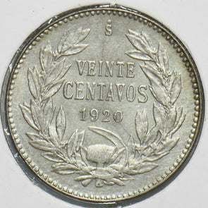 Chile 1920 20 Centavos Condor animal 197171 combine shipping