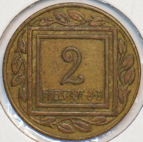 Austria 1915 ~1918 2 Heller K&K POW Freistadt. 295032 combine shipping