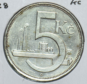 Czechoslovakia 1928 5 Korun 198744 combine shipping