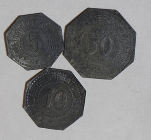 German States 1917 ~24 berlin Max Kray & Co  5/10/50 Pfennig  GE0127 combine shi