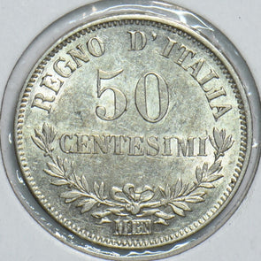 Italy 1867 50 Centesimi 298819 combine shipping