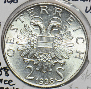 Austria 1936 Prince Eugene 2 Schilling Eagle animal 292515 combine shipping