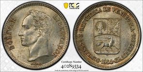 Venezuela 1954 25 Centimos Horse animal PCGS MS63 PC1047 combine shipping