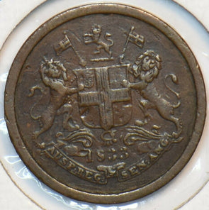 British India 1833 AH 1248 Pie Lion animal Bombay 195107 combine shipping