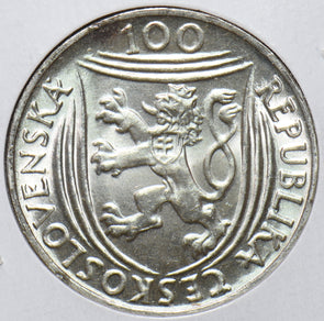 Czechoslovakia 1951 100 Korun Lion animal 240072 combine shipping