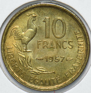 France 1957 10 Francs Rooster animal 192097 combine shipping