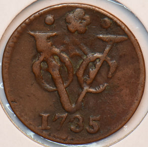 Netherlands East Indies 1735 Duit Lion animal 294872 combine shipping