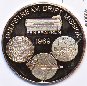 1969 Medal Proof Gulfstream Drift Mission Commemorative 490559 combine shippin