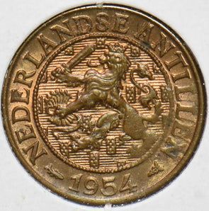 Netherlands Antilles 1954 Cent Lion animal 192314 combine shipping