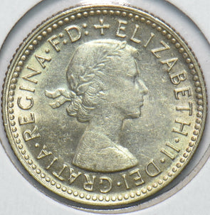 Australia 1955 6 Pence Kangaroo animal Ostrich Elizabeth II 902060 combine shipp
