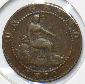 Spain 1870 Centimo Lion animal 150715 combine shipping