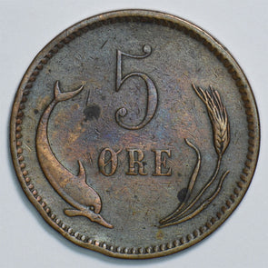 Denmark 1882 5 Ore Porpoise 198322 combine shipping