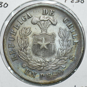Chile 1880 Peso Condor animal C0422 combine shipping