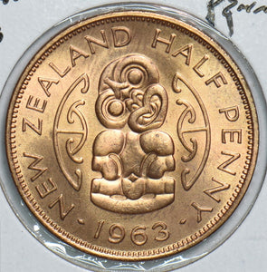 New Zealand 1963 1/2 Penny 198902 combine shipping
