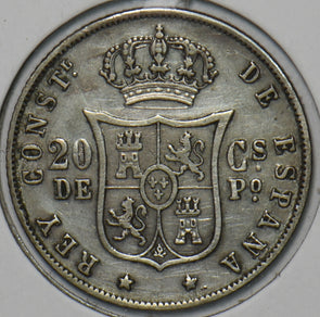 Spain 1885 20 Centimos 297162 combine shipping