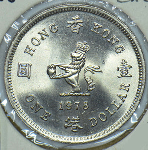 Hong Kong 1978 1 Dollar Lion animal  290492 combine shipping
