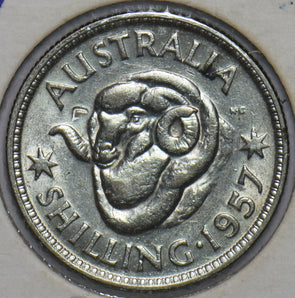 Australia 1957 Shilling Merino ram animal 902619 combine shipping