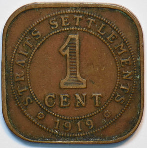 Straits Settlements 1919 Cent George V 902253 combine shipping
