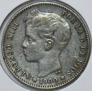 Spain 1900 Peseta 294861 combine shipping