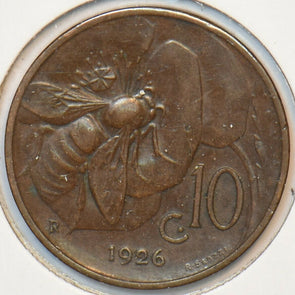 Italy 1926 10 Centesimi Honey bee animal 151066 combine shipping