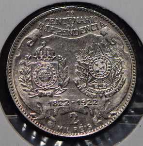 Brazil 1922 2 Mil Reis  290231 combine shipping