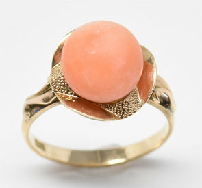 14K Gold Coral Ring 3.33g RG0205