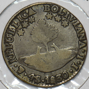 Bolivia 1830 4 Soles Llama animal 297262 combine shipping