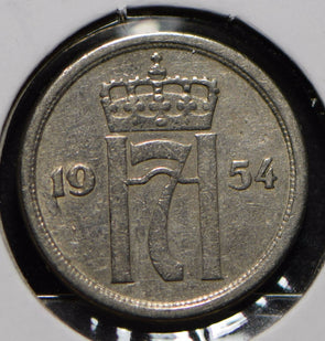 Norway 1954 25 Ore  900279 combine shipping