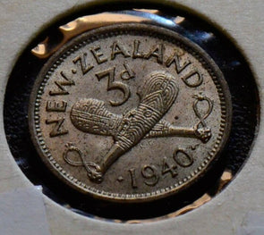 New Zealand 1940 3 Pence N0019 combine shipping