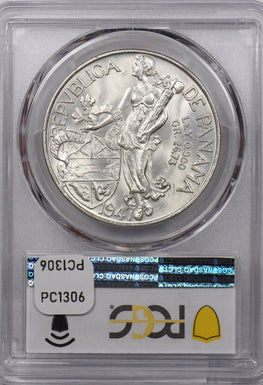 Panama 1947 Balboa PCGS MS 65 PC1306 combine shipping