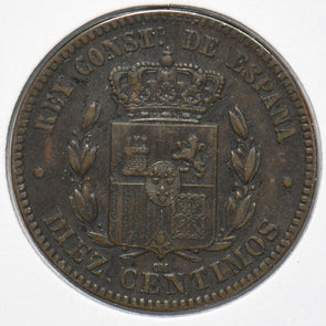 Spain 1879 10 Centimos 902488 combine shipping