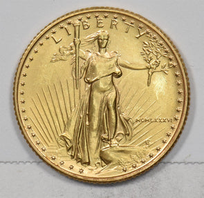 1986 $10 1/4oz Gold Eagle American Gem BU GL0293