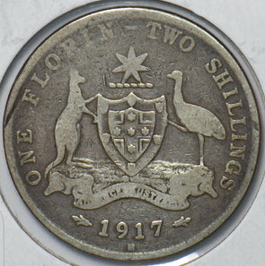 Australia 1917 M Florin Kangaroo animal Emu 150695 combine shipping