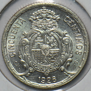 Spain 1926 50 Centimos 490594 combine shipping