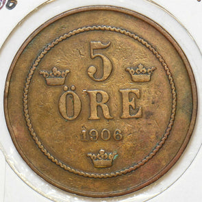 Sweden 1906 5 Ore 240452 combine shipping
