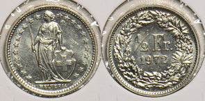 Switzerland 1972 1/2 Franc 199053 combine shipping