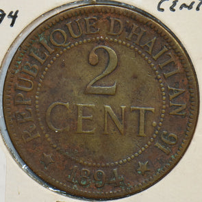 Haiti 1894 2 Centimes 151710 combine shipping