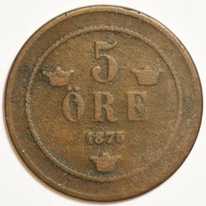 Sweden 1875 5 Ore 152882 combine shipping