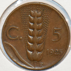 Italy 1925 R 5 Centesimi 151387 combine shipping