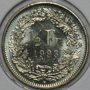 Switzerland 1993 1/2 Franc BU 152277 combine shipping