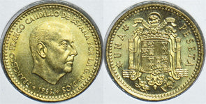 Spain 1966 Peseta 73 198436 combine shipping