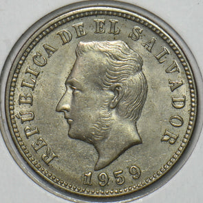 El Salvador 1959 5 Centavos 297003 combine shipping